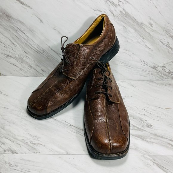 BASS Lex Mens Brown Leather Derby Blucher Chukka Oxford Comfort Shoes Sz 12M main image 4